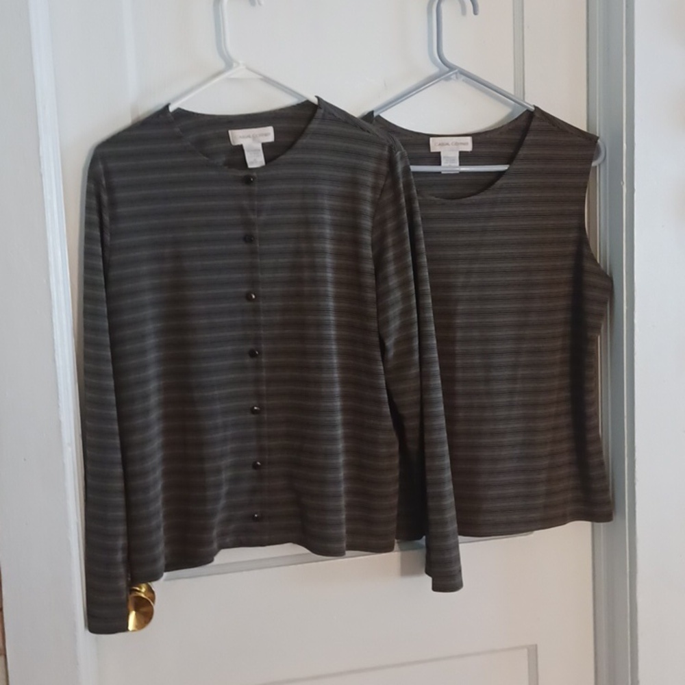 Casual Corner 2 pc. Cartigan sweater set women's size xlarge